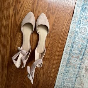 suede pink flats